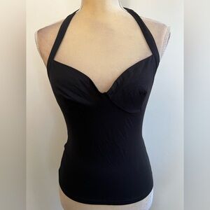 Elegant Black Halter Top